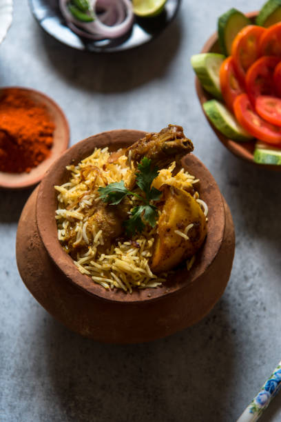istock Indian food biryani or cooked rice background. 1318105878