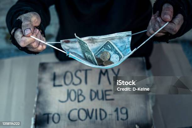 Homeless Man Stock Photo - Download Image Now - Coronavirus, Homelessness, Poverty