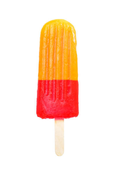 istock Orange Red Popsicle Isolated On White Background With Clipping Path 1318118109