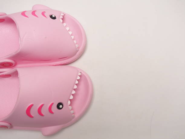 istock Picture of pink sendals that has shark shape 1318119715