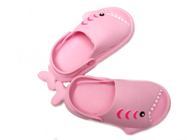istock Picture of pink sendals that has shark shape 1318119786