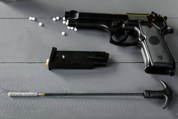 istock Cleaning the gun - replicas for airsoft games 1318121249