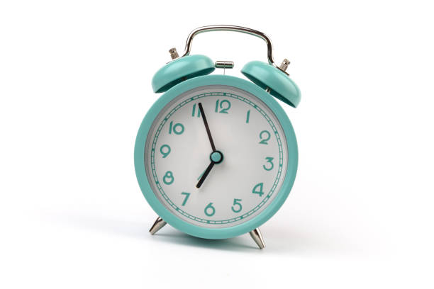 istock Old clock isolated on white  background with space for text. Concept of time 1318124495