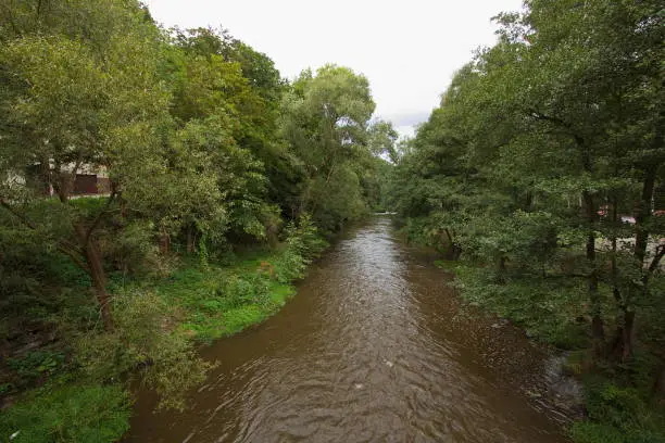 River Mže in Stříbro,Plzeň Region,Czech Republic,Europe