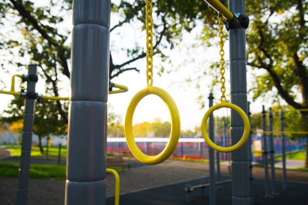 istock Sports ground with exercise equipment 1318127979