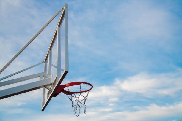 istock Basketball board over the sky 1318128071