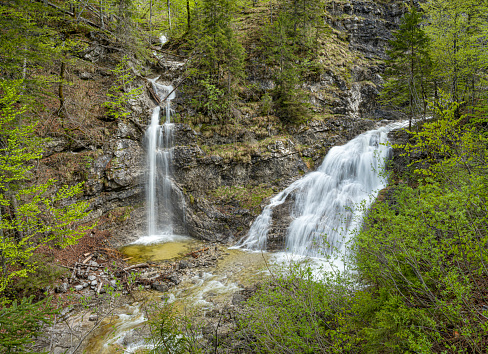 The beautiful Rindbach Waterfalls, Ebensee, Upper Austria, Austria. Nikon z7ii. Converted from RAW.