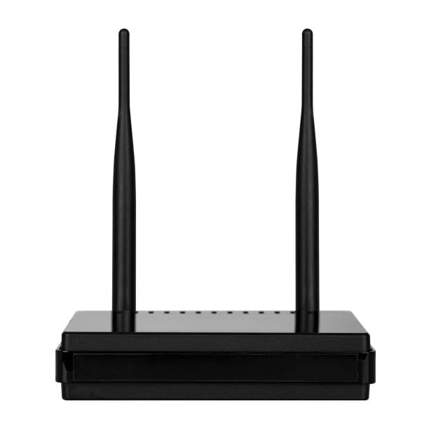 router bezprzewodowy lub punkt dostępu odizolowany na białym tle - router wireless technology computer part node zdjęcia i obrazy z banku zdjęć