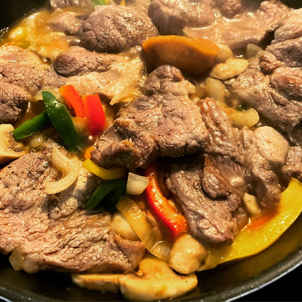 istock Pork with mushrooms and onions 1318138131