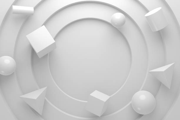 istock Abstract background of geometric shape. 3D rendering. 1318141317