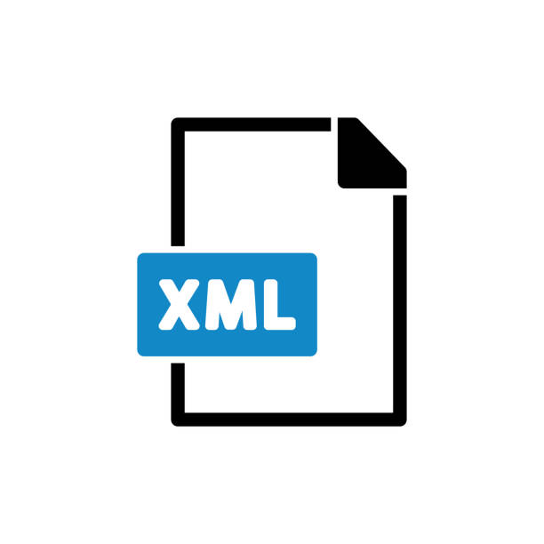 Xml File Icon stock illustration This icon use website and mobile app. extensible markup language stock illustrations