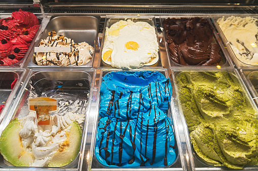 Ice cream, Flavors, Dessert, Retail display