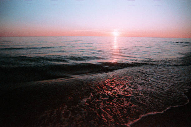 istock Baltic Sea sunset on film, has some grain. 1318147354