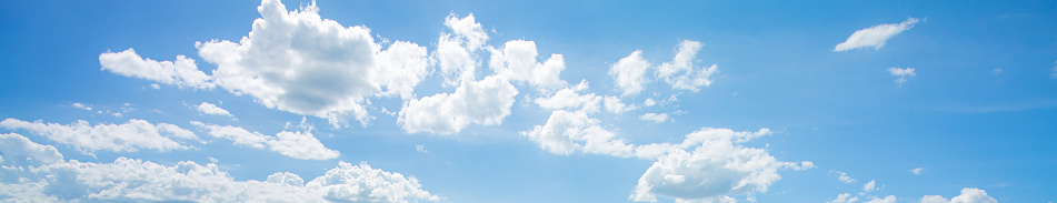 blue sky background with tiny clouds. panorama