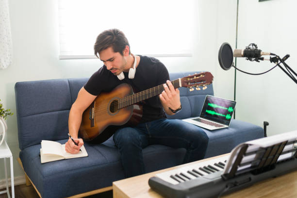 istock Singer writing a beautiful song about love 1318149629