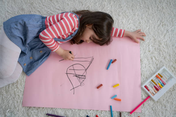 istock Little Girl Painting 1318158096