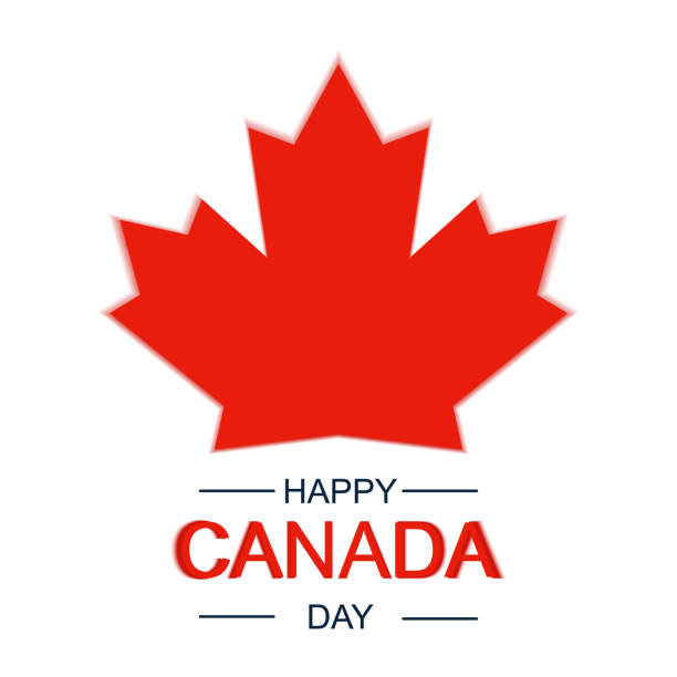 캐나다 메이플 리프, 캐나다의 날 로고 - canadian flag canada canada day flag stock illustrations