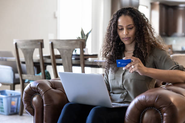 istock Online shopping from home 1318173523