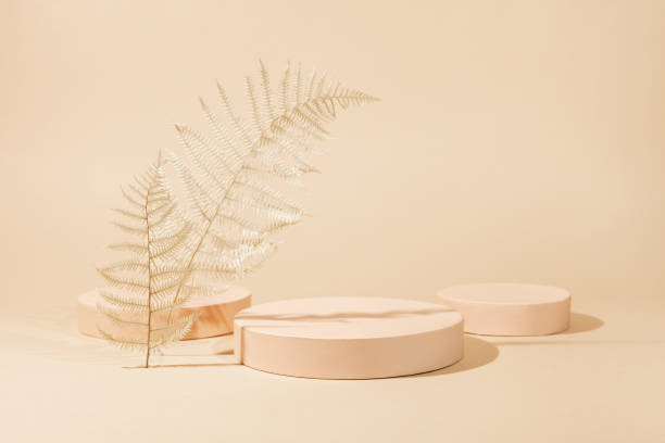 Abstract background with geometric podiums or pedestals for products presentation or exhibitions
