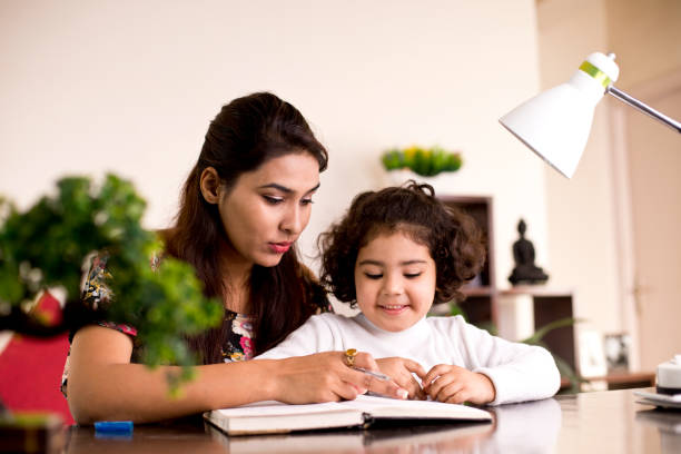 istock Mother helping daughter with homework 1318174719