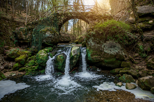 Beautiful countryside waterfall in Luxembourg