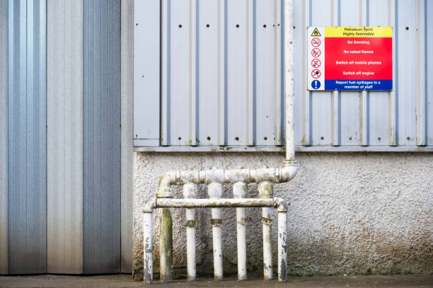 istock Highly flammable no smoking no naked lights danger sign 1318201315
