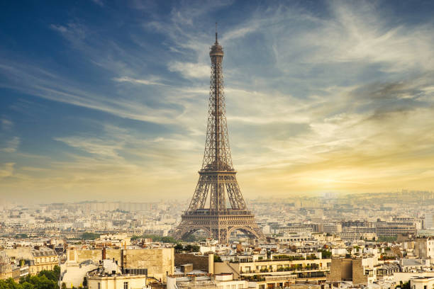 istock Eiffel Tower in Paris Skyline at Sunset 1318204749