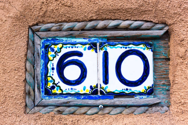 istock Ceramic Number 610 Street Address Tile 1318207996