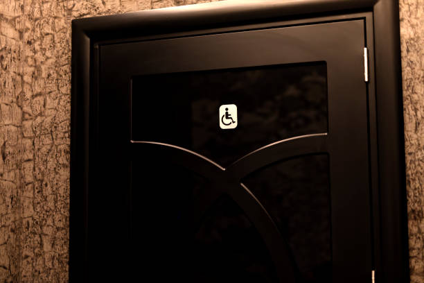 istock Toilet logo for disabled on the door 1318211304