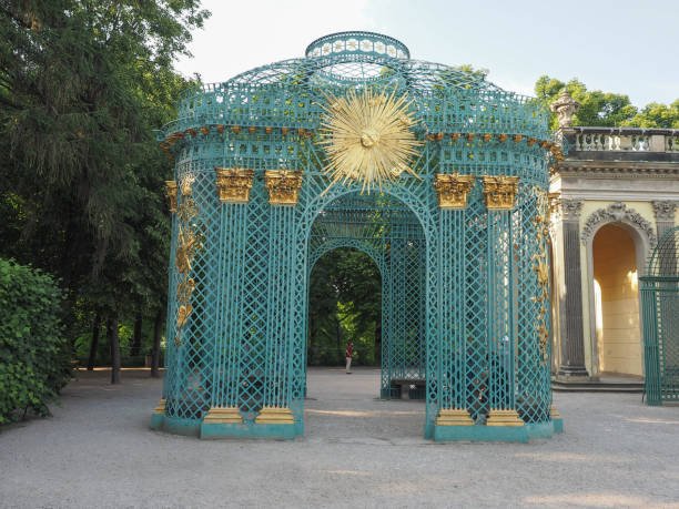Potsdam, Germany - Circa June 2016: Schloss Sanssouci royal summer palace of Frederick the Great King of Prussia