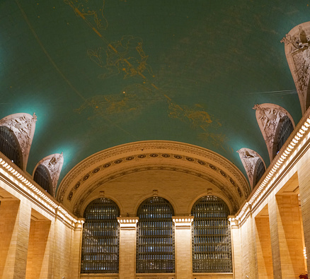 Beautiful shot inside the Grand Central Terminal in New York City