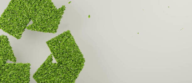 istock 3D rendering leaves forming recycle symbol 1318224854
