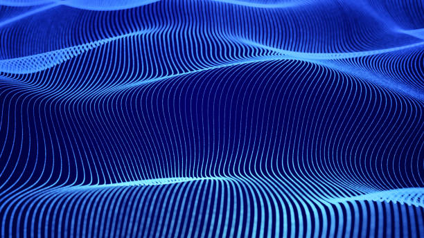 istock Abstract blue hologram energy line grid wave 1318224855