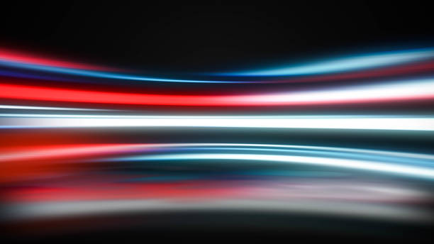 istock Fast moving car lights driving on road 1318224858