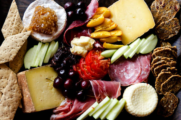 istock Cheese and charcuterie platter 1318230443