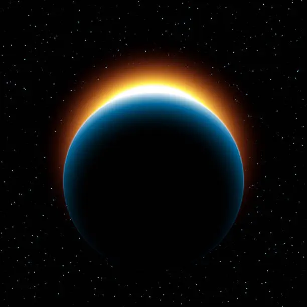Vector illustration of Planetary sunrise