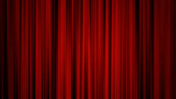 Vector illustration of Red curtain. Abstract smooth strips background.