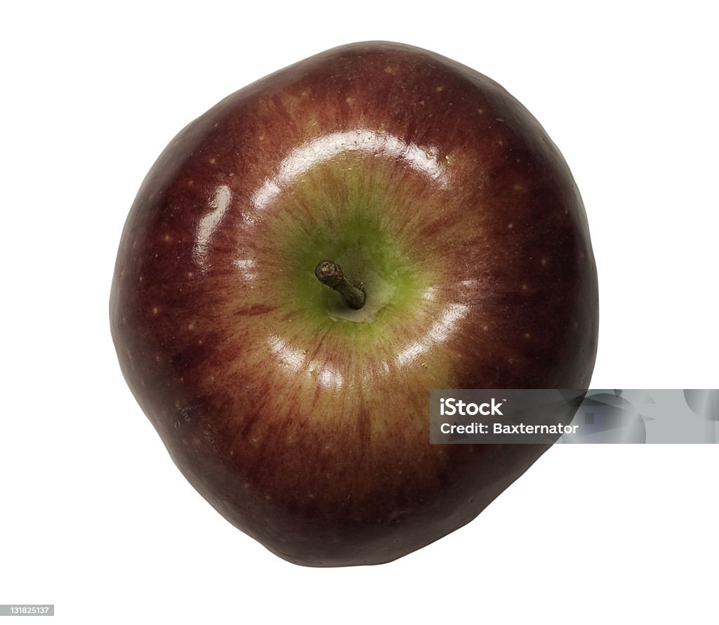Red Apple Top Top of Red Delicious apple with image clipping path. Apple - Fruit Stock Photo