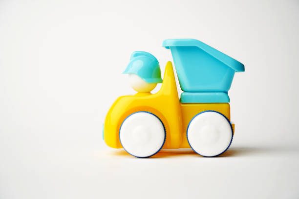 istock Colorful toy truck on a white background with copy space 1318256177