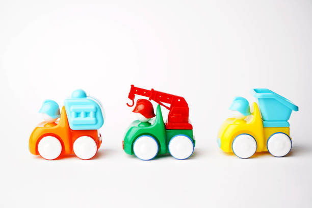 istock Colorful toy truck on a white background with copy space 1318256191