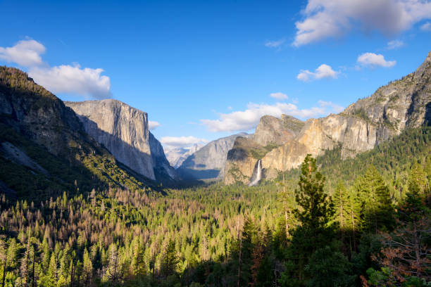 Yosemite National Park Valley from Tunnel View Yosemite National Park Valley from Tunnel View yosemite falls stock pictures, royalty-free photos & images