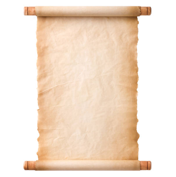 istock old parchment paper scroll sheet vintage aged or texture isolated on white background 1318259224