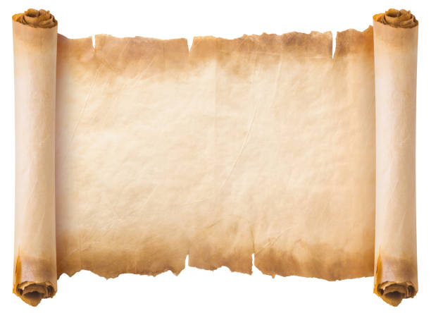 istock old parchment paper scroll sheet vintage aged or texture isolated on white background 1318259302