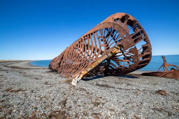 Photo of Wreckages on San Gregorio beach, strait of Magellan, Chile