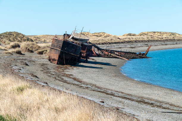 istock Wreckages on San Gregorio beach, strait of Magellan, Chile 1318259896