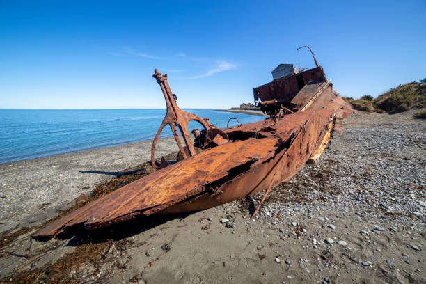 istock Wreckages on San Gregorio beach, strait of Magellan, Chile 1318260089