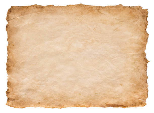 istock old parchment paper sheet vintage aged or texture isolated on white background 1318261194