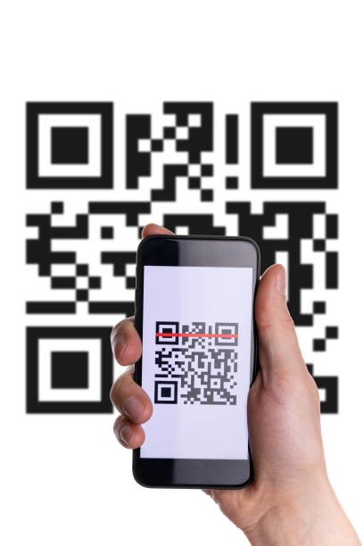 istock Id qr. Hand holding mobile smartphone screen for online pay, scan barcode technology with qr code scanner on digital smart phone. Qrcode payment, online shopping, cashless technology concept. 1318262223