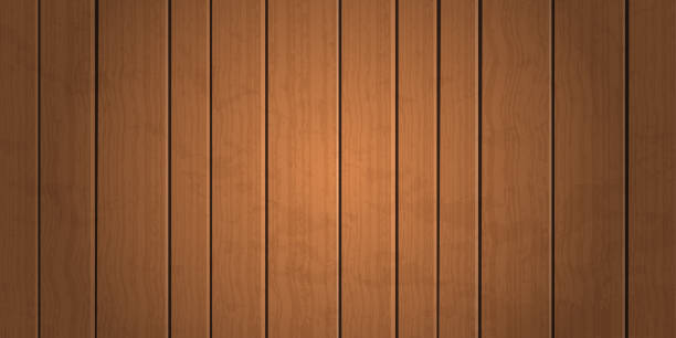 Vintage grunge brown wooden plank texture background vector illustration