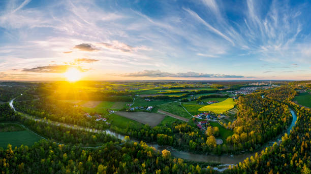 istock River Alz, outflow from Chiemsee in Bavaria at sunset 1318264268